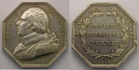 Münzen Jeton Numismatik der Bergwerken Salines de l'Est octogonal en argent Louis XVIII TTB+ -
