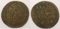 Münzen Liard Herzogtum von Lothringen Léopold I (1690-1729) TB+/TTB -