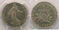 Münzen Frankreich 1959-2001 1960 petit 0 PCGS-MS63 pr.FDC