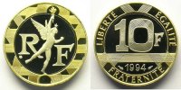 Münzen 10 Franken G.827 Génie dauphin Belle Epreuve/Proof -