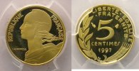 Münzen Frankreich 1959-2001 1997 col à 3 plis PCGS-PR66DCAM BE
