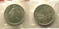 Münzen Frankreich 1959-2001 G.771P 5 Francs 1977 argent FDC