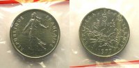 Münzen Frankreich 1959-2001 G.771P 5 Francs 1977 nickel FDC