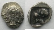 Griechische Münzen Trihémiobole (500-450 av.JC) TB+/TTB