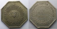 Münzen Jeton Numismatik der Versicherungsgesellschaften Le Soleil octogonal en argent SUP/FDC -