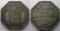 Münzen Jeton Numismatik der Versicherungsgesellschaften Normandie octogonal en argent TTB+ -