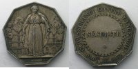 Münzen Jeton Numismatik der Versicherungsgesellschaften Sécurité nonagonal en argent 25mm TB+/TTB -