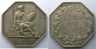 Münzen Jeton Numismatik der Versicherungsgesellschaften La France octogonal en argent SUP/FDC -