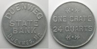 Münzen Numismatik der Bank Etats-Unis Duenweg, Mo (Missouri) Duenweg State Bank One Crate 24 quarts TTB+/SUP -