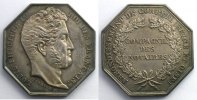 Münzen Jeton Numismatik des französischen Notariates Corbeil octogonal en argent Louis-Philippe I SUP -