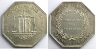 Münzen Jeton Numismatik des französischen Notariates Coulommiers octogonal en argent SUP -
