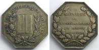 Münzen Jeton Numismatik des französischen Notariates Dieppe octogonal en argent SUP -