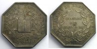 Münzen Jeton Numismatik des französischen Notariates Dreux octogonal en argent SUP -