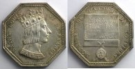 Münzen Jeton Numismatik des französischen Notariates Louviers octogonal en argent SUP -