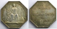 Münzen Jeton Numismatik des französischen Notariates Bar-le-Duc octogonal en argent SUP -