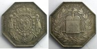 Münzen Jeton Numismatik des französischen Notariates Chalons-sur-Marne octogonal en argent SUP/FDC -
