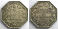 Münzen Jeton Numismatik des französischen Notariates Chalons-sur-Marne octogonal en argent SUP/FDC -