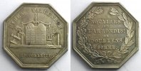 Münzen Jeton Numismatik des französischen Notariates Doullens octogonal en argent SUP/FDC -