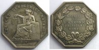 Münzen Jeton Numismatik des französischen Notariates Joigny octogonal en argent SUP -