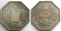 Münzen Jeton Numismatik des französischen Notariates Saint-Amand octogonal en argent SUP/FDC -