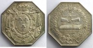Münzen Jeton Numismatik des französischen Notariates Tours octogonal en argent SUP -