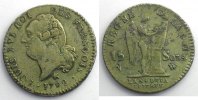 Münzen aus der französischen Revolution 1792 W (Lille) 1er sem. TTB