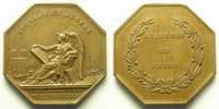 Münzen jeton Numismatik von Akademien und gelehrten Gesellschaf Académie Reims octogonal en cuivre TTB+ -
