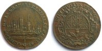 Lothringische Münzen Jeton rond en cuivre 1729 TTB