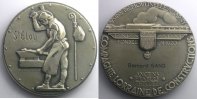 Münzen Numismatik der Industrie Construction métallique Marcel Renard Médaille en argent 59mm Usine de Moulinelle à Jarny SUP -