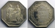 Münzen Jeton Numismatik der Bank Banque de France octogonal en argent SUP -