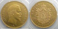 Französischen gold Münzen 1855 BB (Strasbourg) PCGS-AU53 TTB+