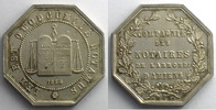 Münzen Jeton Numismatik des französischen Notariates Amiens octogonal en argent SUP -