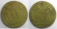 Münzen Jeton Jetons des alten Regims Chambre des Comptes du Roi rond en laiton TB+ -
