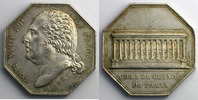 Münzen jeton Numismatique du commerce et de l'artisanat Agents de Change Paris octogonal en argent Louis XVIII SUP -