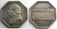 Münzen jeton Numismatique du commerce et de l'artisanat Agents de Change Paris octogonal en argent Louis XVIII SUP -