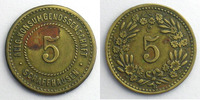 Münzen Rappen Schweiz, Notgeld und Jetons Schaffhausen, Allg. Konsumgenossenschaft 5 ( ) Cu, R 19mm TTB -