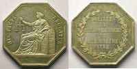 Münzen Jeton Numismatik des französischen Notariates Bar-sur-Seine (Aube) octogonal en argent SUP -