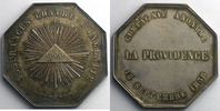 Münzen Jeton Numismatik der Versicherungsgesellschaften La Providence octogonal en argent Incendie SUP -