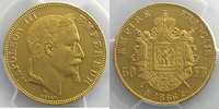 Französischen gold Münzen 1866 A (Paris) PCGS-AU53 TTB+