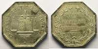 Münzen Jeton Numismatik des französischen Notariates Chateauroux octogonal en argent SUP -