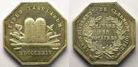 Münzen Jeton Numismatik des französischen Notariates Clermont octogonal en argent SUP -