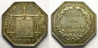 Münzen Jeton Numismatik des französischen Notariates Epernay octogonal en argent SUP -