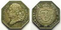 Münzen Jeton Numismatik des französischen Notariates Evreux octogonal en argent SUP/FDC -