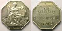 Münzen Jeton Numismatik des französischen Notariates La Rochelle octogonal en argent TTB+/SUP -