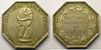 Münzen Jeton Numismatik des französischen Notariates Le Mans octogonal en argent SUP -