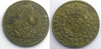Münzen Jeton rond en cuivre Jetons des alten Regims Conseil du Roi module 25mm Louis XIV TTB+ -