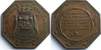 Münzen Jeton Numismatik der Versicherungsgesellschaften Parisienne (Assurance mutuelle mobilière) octogonal en bronze Incendie SUP -