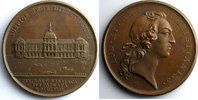 Münzen bronze Medaillen von Ludwig XV Année F. Marteau/ Roettiers Projet de construction du nouvel Hôtel de Ville de Rouen 41mm SUP/FDC -
