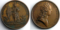 Münzen bronze Medaillen von Ludwig XV Année J.Duvivier/J.C.Roettiers Levée de soixante mille hommes 41mm SUP -