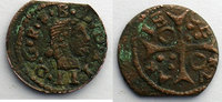 Französische königlische Münzen Duplessy 1398 Denier sans date CERVERA TB+/TTB